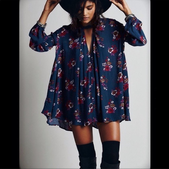 Free People Floral Jade Swing Tunic Dress - Picture 3 of 9